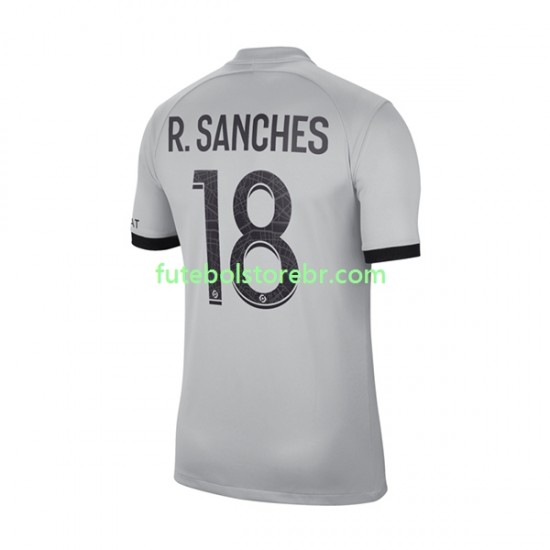 Camisa Paris Saint Germain R.Sanches 18 II 2022-2023 manga curta pro Masculina