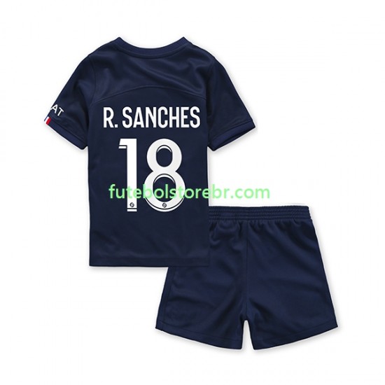 Camisa Paris Saint Germain R.Sanches 18 I 2022-2023 manga curta pro Juvenil