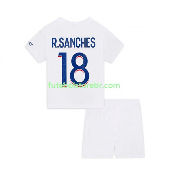 Camisa Paris Saint Germain R.Sanches 18 III 2022-2023 manga curta pro Juvenil