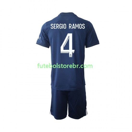 Camisa Paris Saint Germain Sergio Ramos 4 I 2022-2023 manga curta pro Juvenil