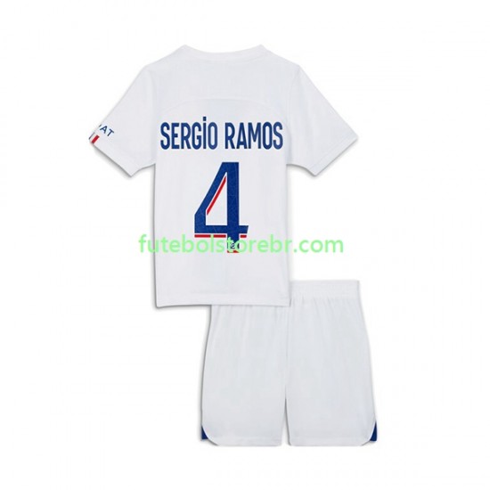 Camisa Paris Saint Germain Sergio Ramos 4 III 2022-2023 manga curta pro Juvenil