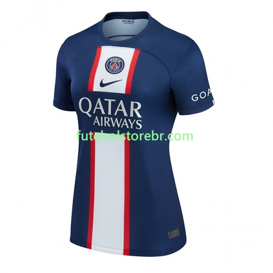 Camisa Paris Saint Germain I 2022-2023 manga curta pro Feminino