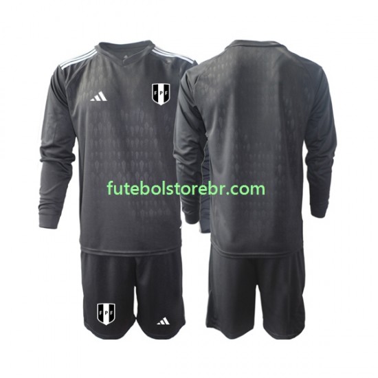 Camisa Goleiro Peru I 2023 manga longa pro Juvenil