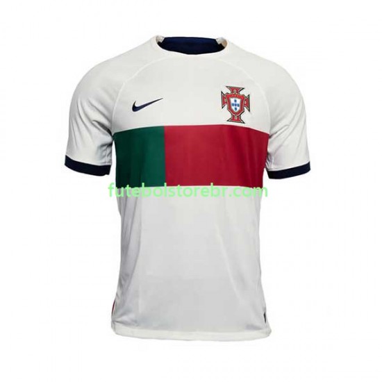 Camisa Portugal II Copa Do Mundo 2022 manga curta pro Masculina