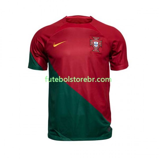 Camisa Portugal I Copa Do Mundo 2022 manga curta pro Masculina