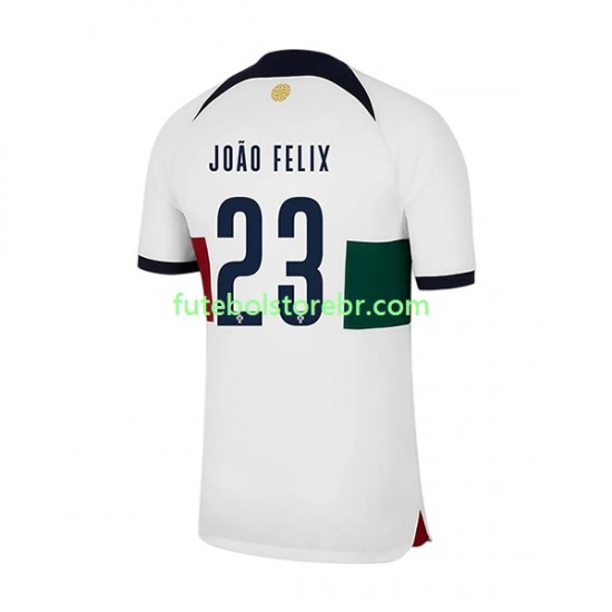 Camisa Portugal Joao Felix 23 II Copa Do Mundo 2022 manga curta pro Masculina