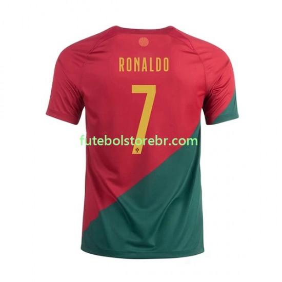 Camisa Portugal Ronaldo 7 I Copa Do Mundo 2022 manga curta pro Masculina