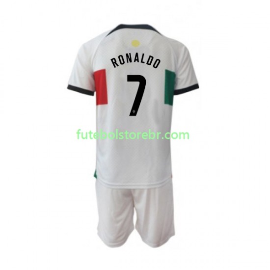 Camisa Portugal Ronaldo 7 II Copa Do Mundo 2022 manga curta pro Juvenil