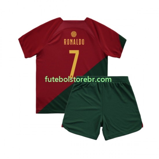 Camisa Portugal Ronaldo 7 I Copa Do Mundo 2022 manga curta pro Juvenil