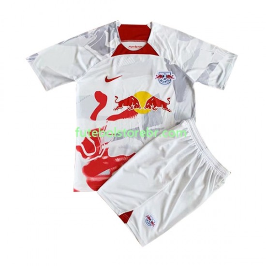 Camisa RB Leipzig I 2022-2023 manga curta pro Juvenil