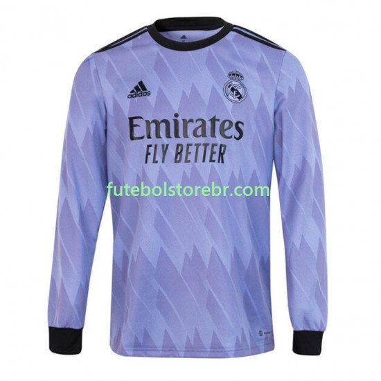 Camisa Real Madrid II 2022-2023 manga longa pro Masculina