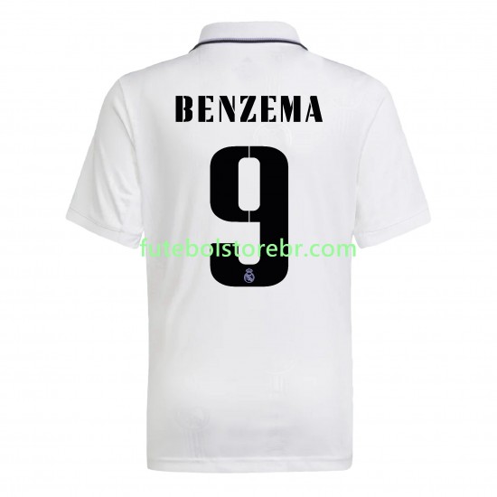 Camisa Real Madrid Benzema 9 I 2022-2023 manga curta pro Masculina