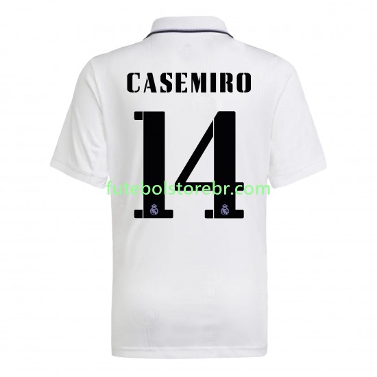 Camisa Real Madrid Casemiro 14 I 2022-2023 manga curta pro Masculina