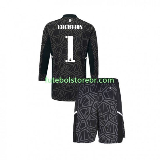 Camisa Goleiro Real Madrid Courtois 1 III 2022-2023 manga longa pro Juvenil