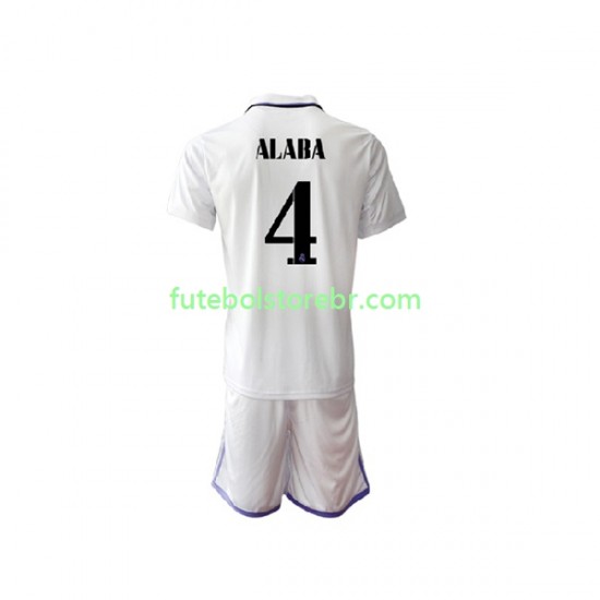 Camisa Real Madrid David Alaba 4 I 2022-2023 manga curta pro Juvenil