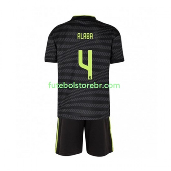 Camisa Real Madrid David Alaba 4 III 2022-2023 manga curta pro Juvenil