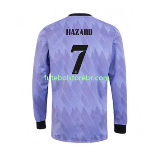 Camisa Real Madrid Eden Hazard 7 II 2022-2023 manga longa pro Masculina