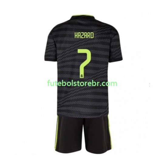 Camisa Real Madrid Eden Hazard 7 III 2022-2023 manga curta pro Juvenil