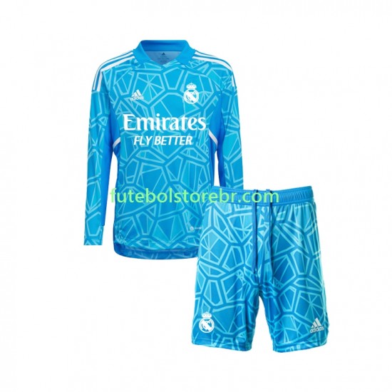 Camisa Goleiro Real Madrid I 2022-2023 manga longa pro Juvenil