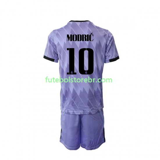 Camisa Real Madrid Modrić Luka 10 II 2022-2023 manga curta pro Juvenil