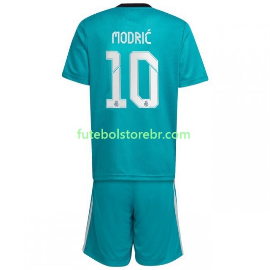 Camisa Real Madrid Modrić Luka 10 III 2021-2022 manga curta pro Juvenil