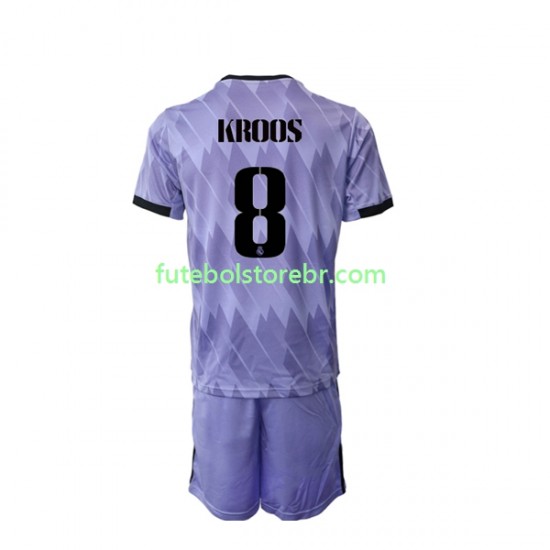 Camisa Real Madrid Toni Kroos 8 II 2022-2023 manga curta pro Juvenil