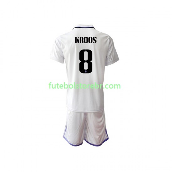 Camisa Real Madrid Toni Kroos 8 I 2022-2023 manga curta pro Juvenil