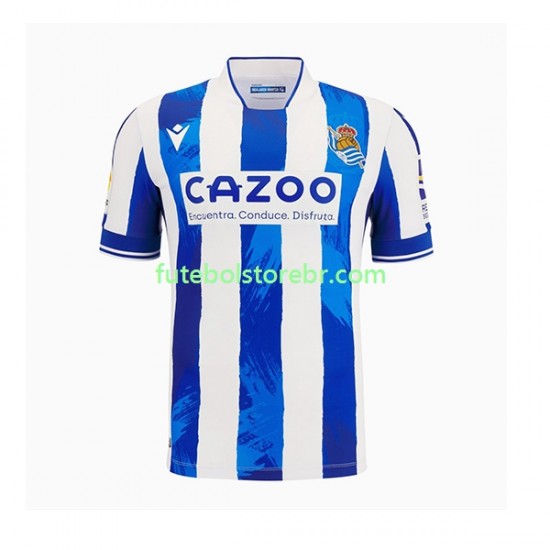 Camisa Real Sociedad I 2022-2023 manga curta pro Masculina