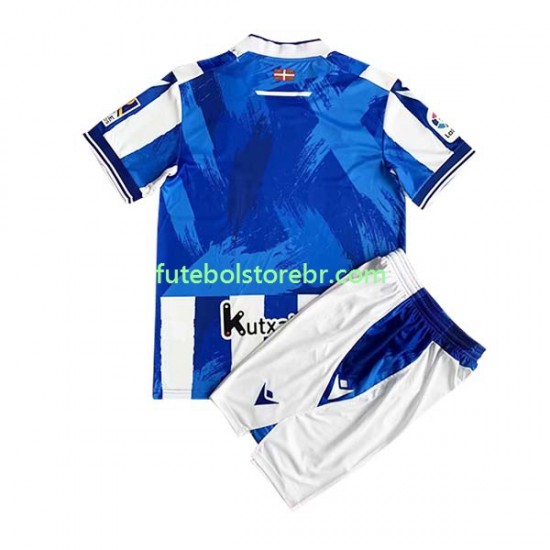 Camisa Real Sociedad I 2022-2023 manga curta pro Juvenil