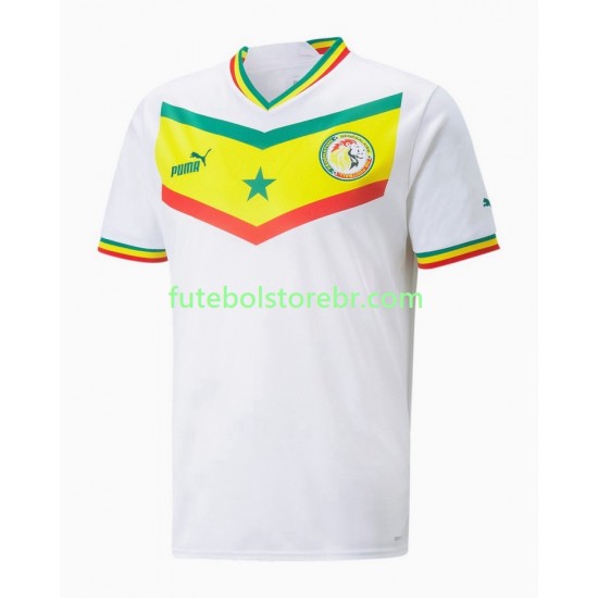 Camisa Senegal I Copa Do Mundo 2022 manga curta pro Masculina