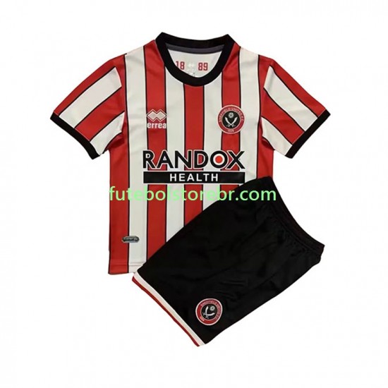 Camisa Sheffield United I 2022-2023 manga curta pro Juvenil