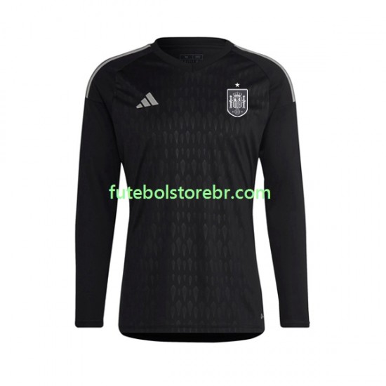 Camisa Goleiro Espanha I 2022 manga longa pro Masculina