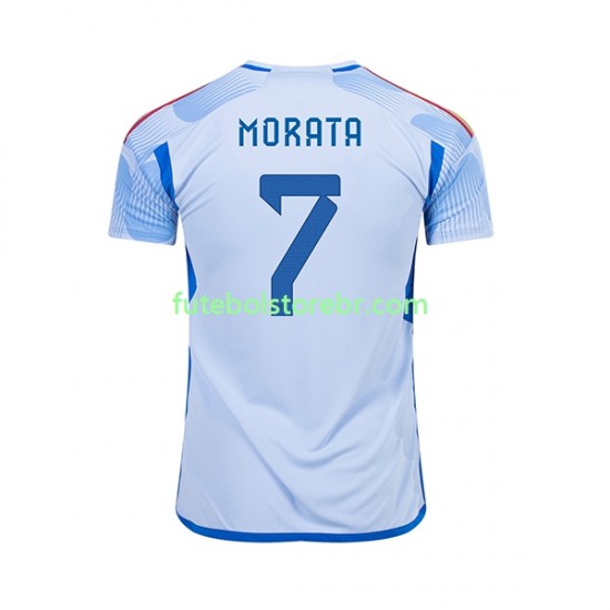 Camisa Espanha MORATA 7 II Copa Do Mundo 2022 manga curta pro Masculina