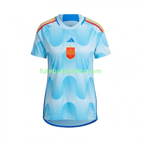 Camisa Espanha II Copa Do Mundo 2022 manga curta pro Feminino