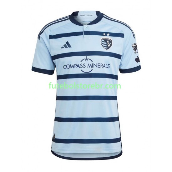 Camisa Sporting Kansas City I 2023-2024 manga curta pro Masculina