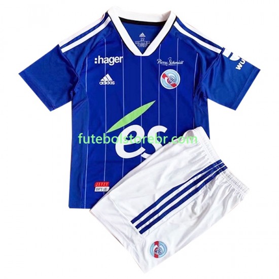 Camisa Strasbourg I 2022-2023 manga curta pro Juvenil