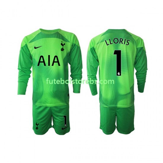 Camisa Goleiro Tottenham Hotspur Hugo Lloris 1 II 2022-2023 manga longa pro Juvenil