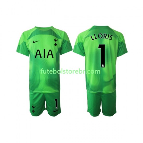 Camisa Goleiro Tottenham Hotspur Hugo Lloris 1 II 2022-2023 manga curta pro Juvenil