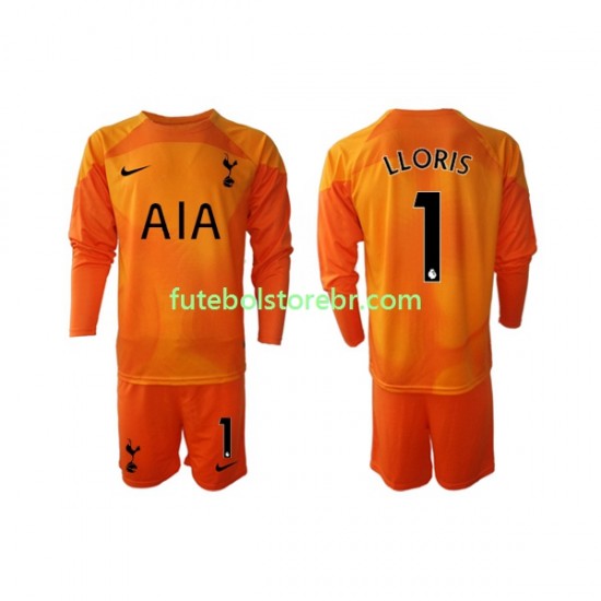 Camisa Goleiro Tottenham Hotspur Hugo Lloris 1 III 2022-2023 manga longa pro Juvenil