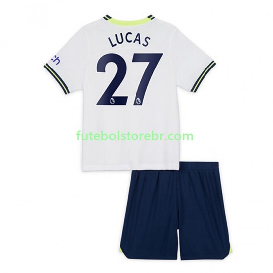 Camisa Tottenham Hotspur Lucas Moura 27 I 2022-2023 manga curta pro Juvenil