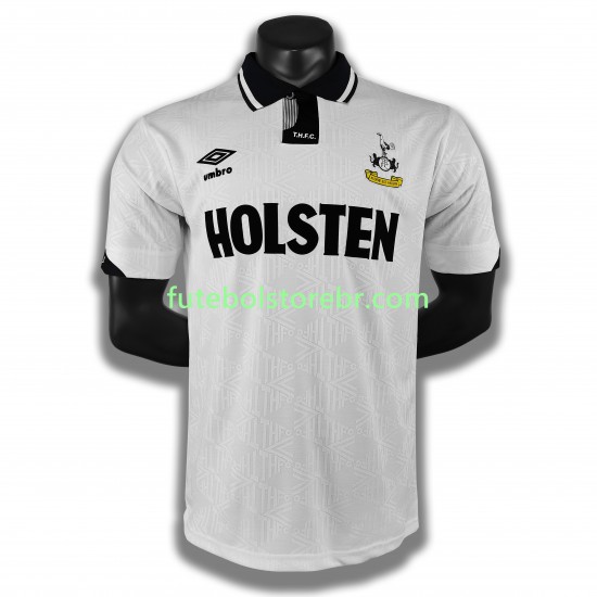 Camisa Tottenham Hotspur 1990 Retrô I manga curta pro Masculina