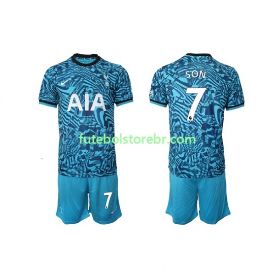 Camisa Tottenham Hotspur Son Heung-min 7 III 2022-2023 manga curta pro Juvenil