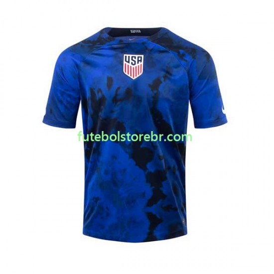 Camisa Estados Unidos II Copa Do Mundo 2022 manga curta pro Masculina