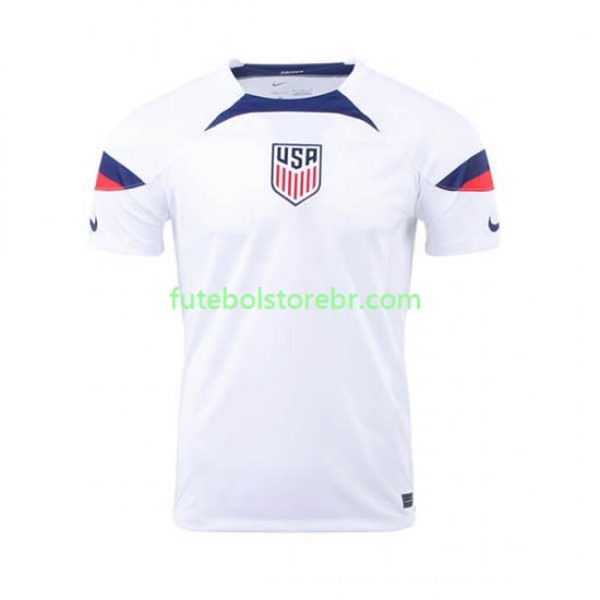 Camisa Estados Unidos I Copa Do Mundo 2022 manga curta pro Masculina