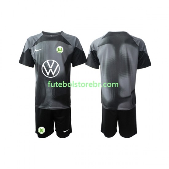 Camisa Goleiro VfL Wolfsburg I 2022-2023 manga curta pro Juvenil