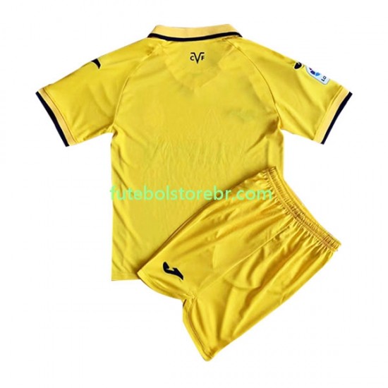 Camisa Villarreal CF I 2022-2023 manga curta pro Juvenil