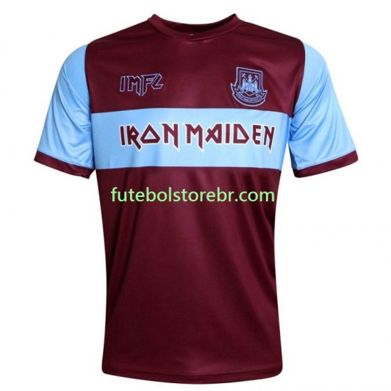 Camisa West Ham United Iron Maiden I manga curta pro Masculina