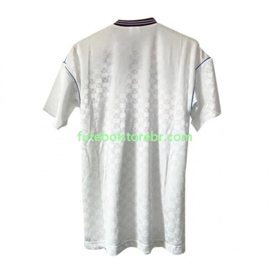 Camisa West Ham United Retrô II 1989-1990 manga curta pro Masculina