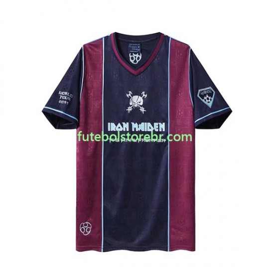 Camisa West Ham United Iron Maiden Retrô I 2011 manga curta pro Masculina