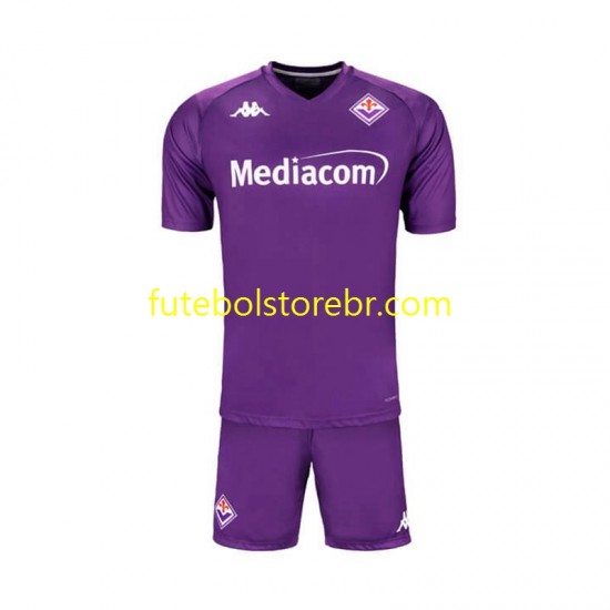 Camisa ACF Fiorentina I 2024-2025 manga curta pro Juvenil